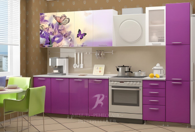 Кухня "Фиолетовые бабочки"